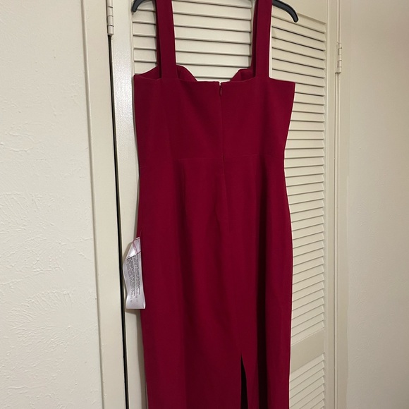 Dress the Population Burgundy Midi Dress Size XL Burgundy NWT - Picture 6 of 11